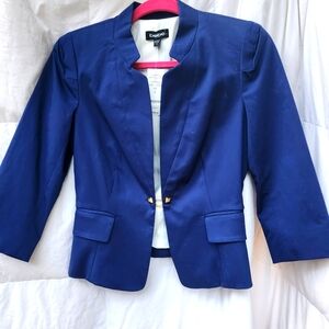Bebe Blue Blazer Jacket, Size 2